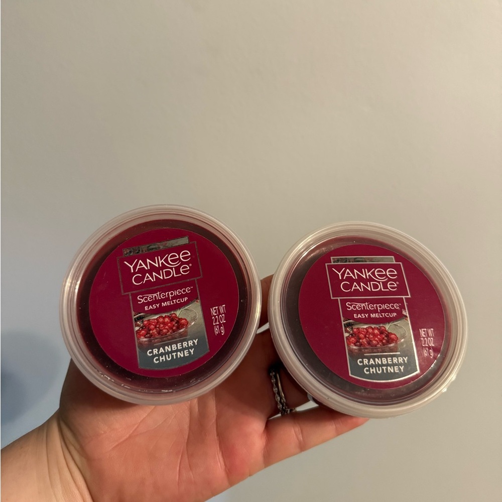 4 unused yankee candle meltcups
